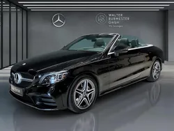 Metalliclack obsidianschwarz Gebraucht 2019 Mercedes C200 AMG Cabrio | 32.370 € (Guter Preis)