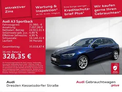 Blau Gebraucht 2024 Audi A3 Sportback Advanced Limousine | 31.980 € (Guter Preis)