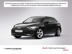 Mythosschwarz metallic Gebraucht 2025 Audi A3 Sportback S-Line Limousine | 49.989 €