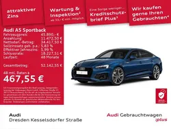 Ascariblau metallic Gebraucht 2024 Audi A5 Sportback S-Line Limousine | 45.890 € (Etwas zu teuer)