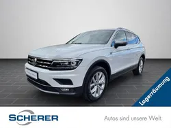 Pure white (metallic) Gebraucht 2021 VW Tiguan Allspace Highline SUV | 30.800 € (Guter Preis)