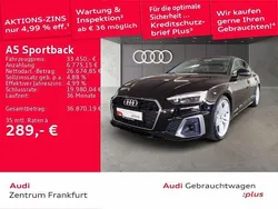 Schwarz Gebraucht 2022 Audi A5 Sportback S-Line Limousine | 33.450 € (Guter Preis)