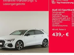 Weiß Gebraucht 2022 Audi A3 Sportback e-tron S-Line Limousine | 30.425 € (Teuer)