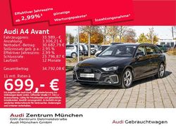 Mythosschwarz metallic Gebraucht 2022 Audi A4 S-Line Kombi | 33.989 € (Fairer Preis)