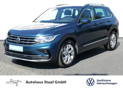 Nightshade blue metallic Gebraucht 2021 VW Tiguan Elegance SUV | 27.250 € (Guter Preis)