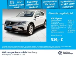 Weiß Gebraucht 2021 VW Tiguan Elegance SUV | 30.555 € (Fairer Preis)