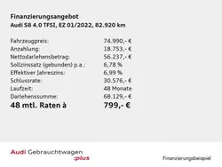 Individuallackierungen audi exclusive Gebraucht 2021 Audi S8 Ambiente Limousine | 74.990 € (Etwas zu teuer)