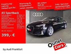 Brillantschwarz Gebraucht 2021 Audi A5 Sportback Ambiente Limousine | 27.850 € (Guter Preis)