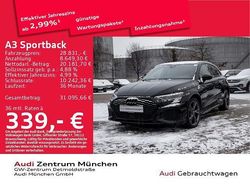 Mythosschwarz metallic Gebraucht 2023 Audi A3 Sportback e-tron S-Line Kleinwagen | 28.831 € (Etwas zu teuer)