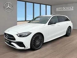 Weiß Gebraucht 2024 Mercedes C220 AMG Kombi | 43.485 € (Fairer Preis)