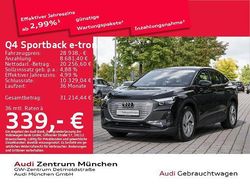 Mythosschwarz metallic Gebraucht 2023 Audi Q4 Sportback e-tron Comfort SUV | 28.938 € (Superpreis)