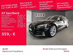 Schwarz Gebraucht 2022 Audi A5 Sportback Advanced Limousine | 26.850 € (Superpreis)