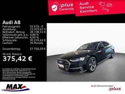 Mythosschwarz metallic (metallic) Gebraucht 2021 Audi A8 Ambiente Limousine | 52.679 € (Fairer Preis)