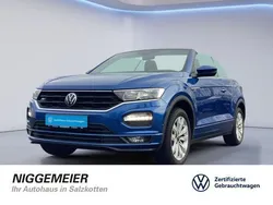 Blau Gebraucht 2021 VW T-Roc Cabriolet R-line Cabrio | 22.950 € (Superpreis)