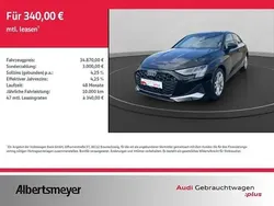 Schwarz Gebraucht 2024 Audi A3 Sportback Advanced Limousine | 33.869 € (Teuer)