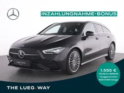 Schwarz metalliclack kosmossch Gebraucht 2024 Mercedes CLA200 Shooting Brake AMG Kombi | 34.285 € (Fairer Preis)