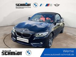 Saphirschwarz metallic Gebraucht 2016 BMW 218 Sport Line Cabrio | 14.890 € (Superpreis)