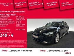 Schwarz (0e mythosschwarz metallic) Gebraucht 2025 Audi A3 Sportback S-Line Kleinwagen | 34.701 € (Superpreis)