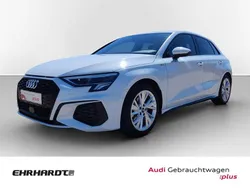 Gletscherweiß metallic Gebraucht 2024 Audi A3 Sportback S-Line Limousine | 32.990 € (Superpreis)
