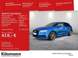 Arablau kristalleffekt (metallic) Gebraucht 2017 Audi A3 Sportback Sport Limousine | 19.850 € (Etwas zu teuer)