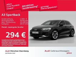 Schwarz Gebraucht 2024 Audi A3 Sportback S-Line Kleinwagen | 45.480 €