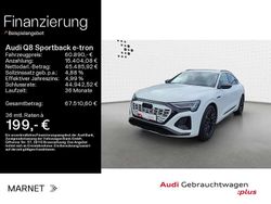 Gletscherweiß metallic Gebraucht 2023 Audi Q8 e-tron S-Line SUV | 60.890 € (Etwas zu teuer)
