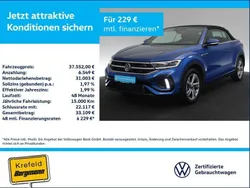 Ravennablau metallic (metallic) Gebraucht 2024 VW T-Roc Cabriolet R-line Cabrio | 37.552 € (Etwas zu teuer)