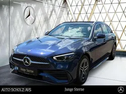 Metalliclack sodalithblau Gebraucht 2024 Mercedes C220 AMG Kombi | 38.241 € (Guter Preis)