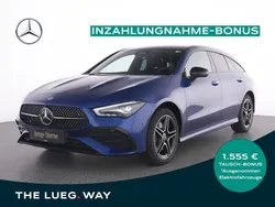 Blau metalliclack spektralblau Gebraucht 2024 Mercedes CLA250e Shooting Brake AMG Kombi | 37.385 € (Fairer Preis)