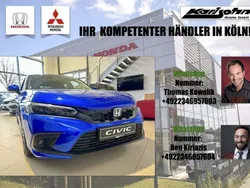 Premium crystal blue metallic Neu 2025 Honda Civic Elegance Limousine | 33.890 € (Guter Preis)