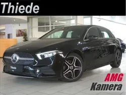 Kosmosschwarz metallic Gebraucht 2021 Mercedes A200 AMG line Limousine | 25.920 € (Fairer Preis)