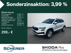 Moonweiss metallic (metallic) Gebraucht 2024 Skoda Karoq Selection SUV | 33.900 € (Etwas zu teuer)