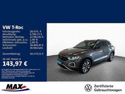Indiumgrau metallic schwarz (metallic) Gebraucht 2025 VW T-Roc Goal SUV | 28.679 € (Guter Preis)