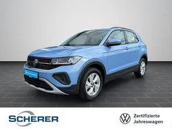 Clear blue metallic (metallic) Gebraucht 2024 VW T-Cross Life SUV | 20.490 € (Fairer Preis)