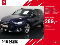 Navarrablau metallic Gebraucht 2023 Audi A3 Sportback Advanced Plus Limousine | 31.535 € (Fairer Preis)