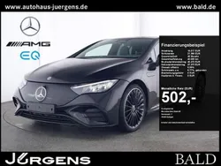 Schwarz metalliclack obsidianschwarz Gebraucht 2024 Mercedes EQE350 AMG Limousine | 53.680 € (Etwas zu teuer)