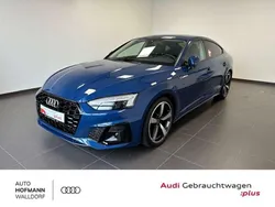 Ascariblau metallic Gebraucht 2023 Audi A5 Sportback S-Line Limousine | 39.880 € (Guter Preis)