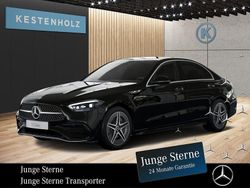 Metalliclack obsidianschwarz Gebraucht 2024 Mercedes C300e AMG Limousine | 46.588 € (Fairer Preis)