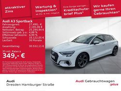 Weiß Gebraucht 2022 Audi A3 Sportback Advanced Limousine | 27.490 € (Fairer Preis)