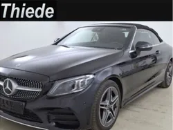 Obsidianschwarz – metalliclack Gebraucht 2019 Mercedes C180 AMG line Cabrio | 30.750 € (Guter Preis)