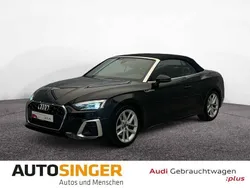 Mythosschwarz metallic Gebraucht 2024 Audi A5 Cabriolet S-Line Cabrio | 42.840 € (Guter Preis)
