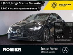 Schwarz / obsidianschwarz (metallic) Gebraucht 2024 Mercedes EQE300 AMG Limousine | 48.890 € (Fairer Preis)