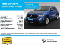 Blau / ravennablau Gebraucht 2021 VW T-Roc Sport SUV | 22.663 € (Guter Preis)