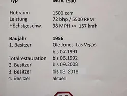 Grün Gebraucht 1959 MG MGA Cabrio | 38.500 €