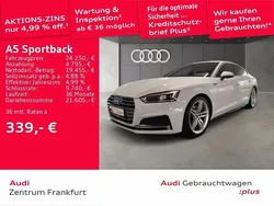 Gletscherweiß metallic Gebraucht 2019 Audi A5 Sportback Sport Limousine | 23.650 € (Superpreis)