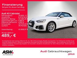 Ibisweiß Gebraucht 2022 Audi A5 Cabriolet S-Line Cabrio | 39.960 € (Etwas zu teuer)