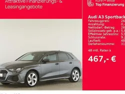 Grau Gebraucht 2021 Audi A3 Sportback e-tron S-Line Limousine | 26.909 € (Fairer Preis)