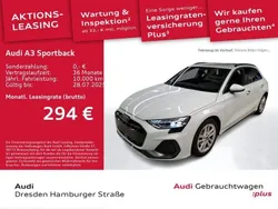 Weiß Gebraucht 2024 Audi A3 Sportback S-Line Limousine | 36.890 € (Teuer)