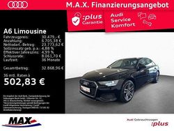 Brillantschwarz Gebraucht 2022 Audi A6 Ambiente Limousine | 30.479 € (Guter Preis)