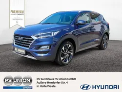 Blau / stellar blue (metallic) Gebraucht 2019 Hyundai Tucson Style SUV | 18.750 € (Fairer Preis)